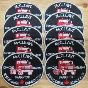 Vintage McCleave Trucking Patch – Concord, Brampton, Mississauga, lot of 10